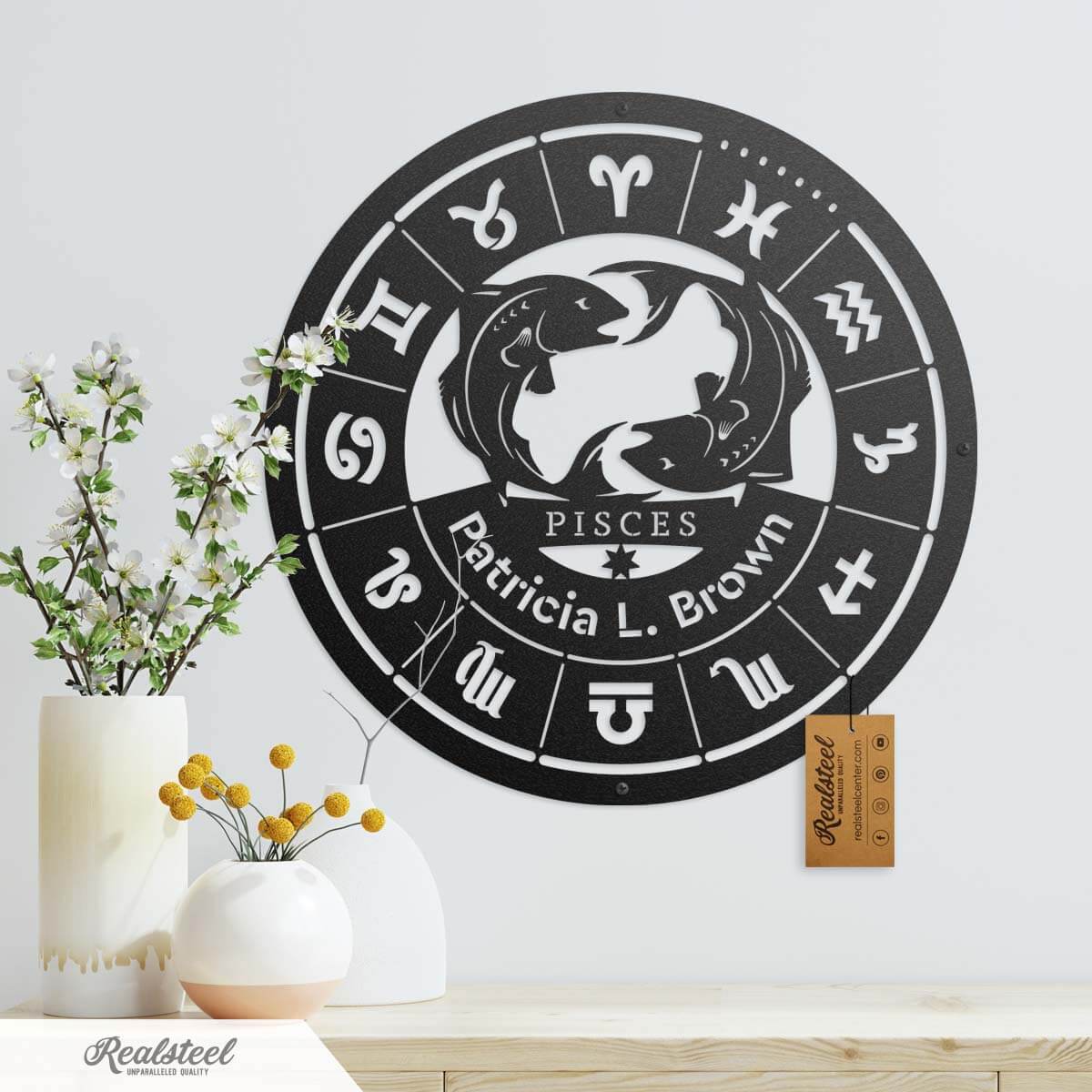 Pisces - Zodiac Monogram - Image 4