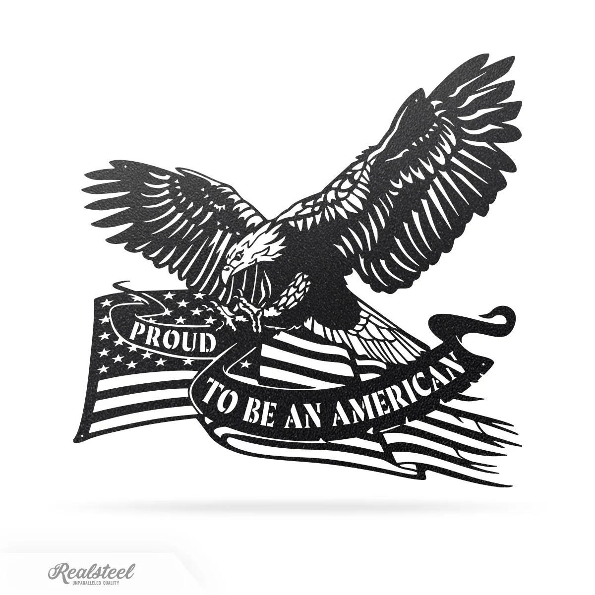 Proud To Be An American Eagle Patriotic Metal Wall Art - Image 3