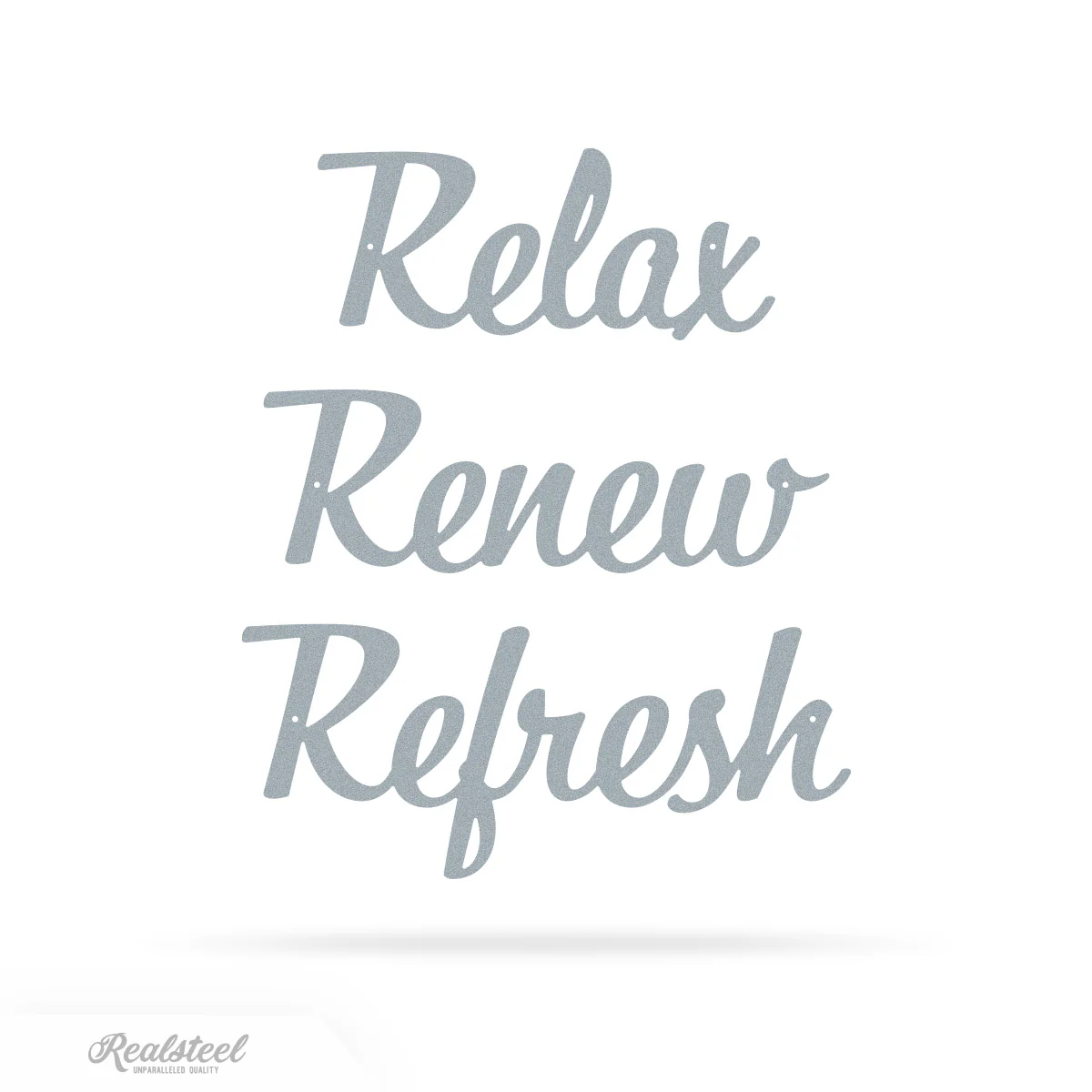 Relax Renew Refresh Metal Wall Art - Tranquil Bathroom Spa Décor - Image 5