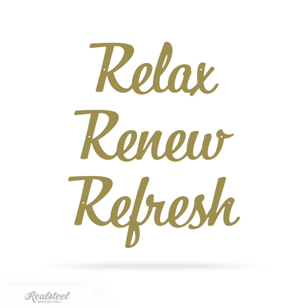 Relax Renew Refresh Metal Wall Art - Tranquil Bathroom Spa Décor - Image 6
