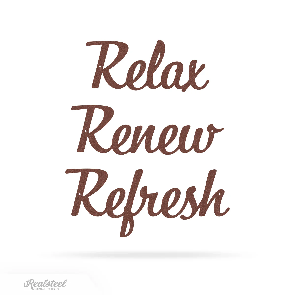Relax Renew Refresh Metal Wall Art - Tranquil Bathroom Spa Décor - Image 7