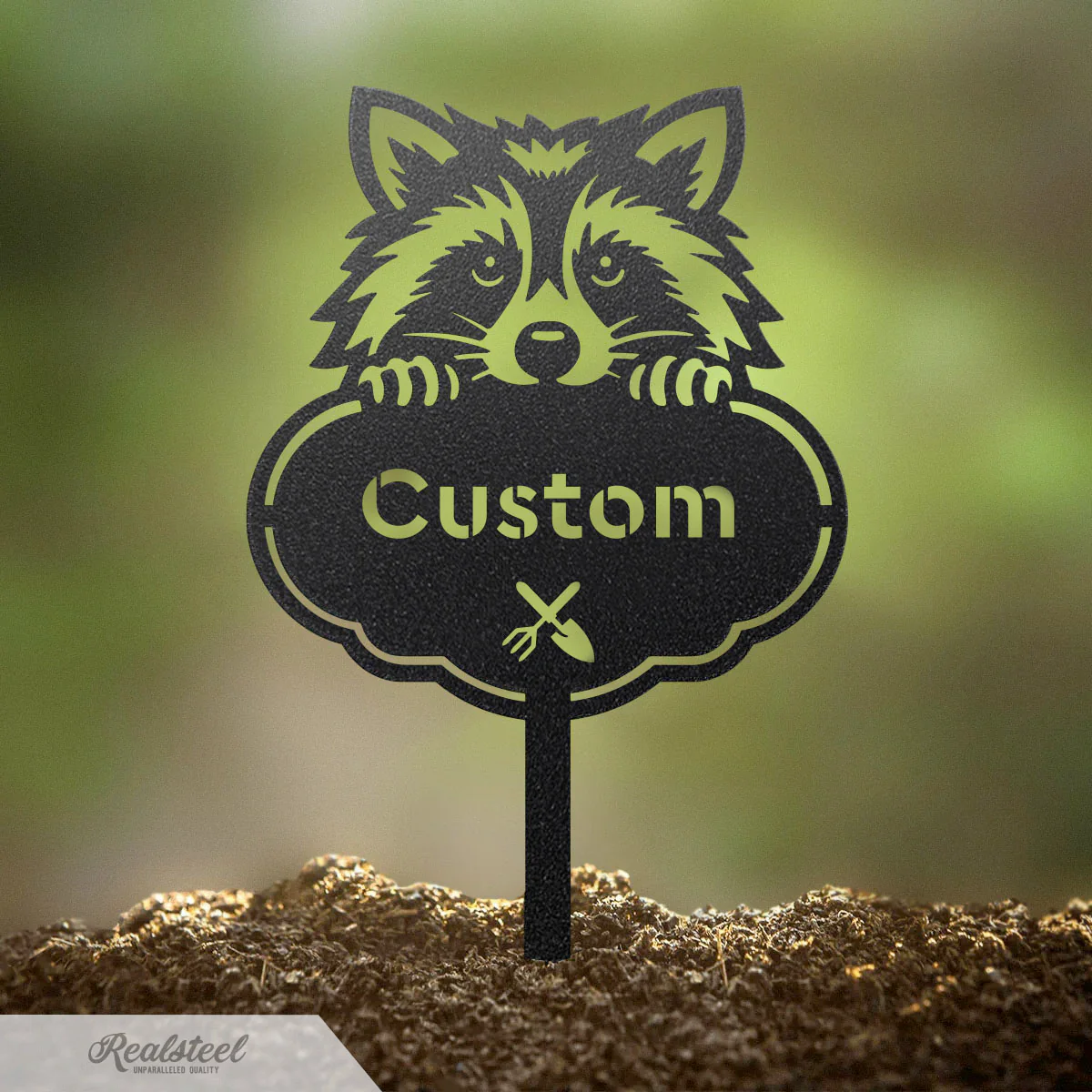 Custom Rocky the Raccoon Seed & Plant Markers