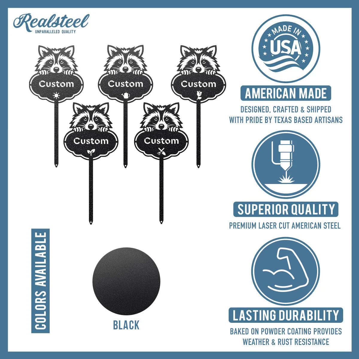 Custom Rocky the Raccoon Seed & Plant Markers - Image 11