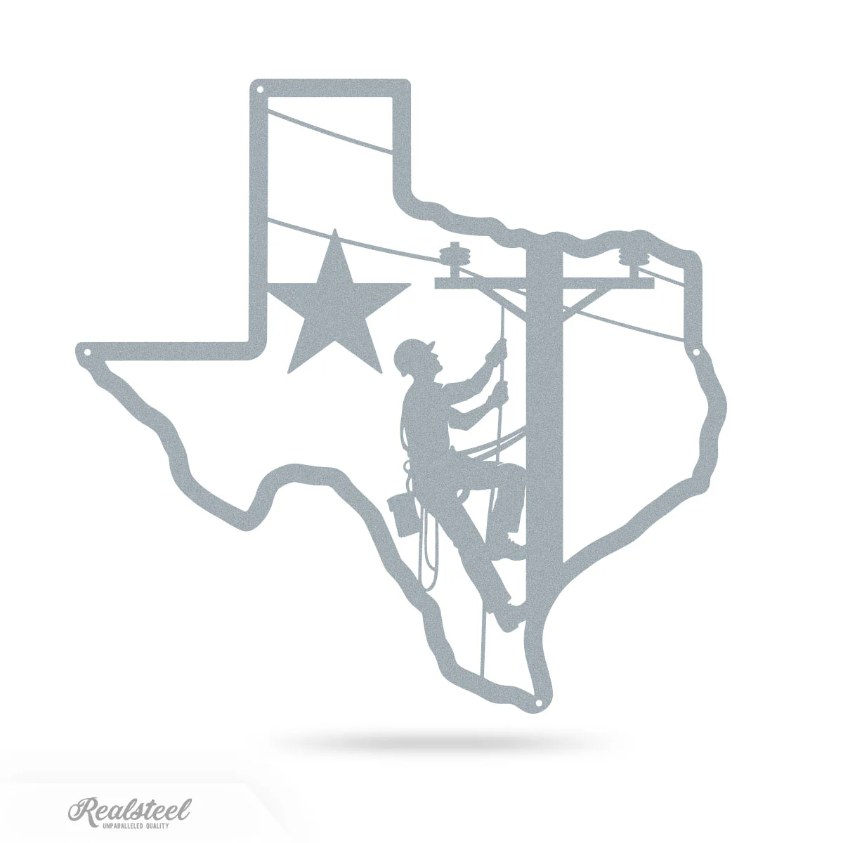 Texas Lineman Steel Wall Art - Image 6