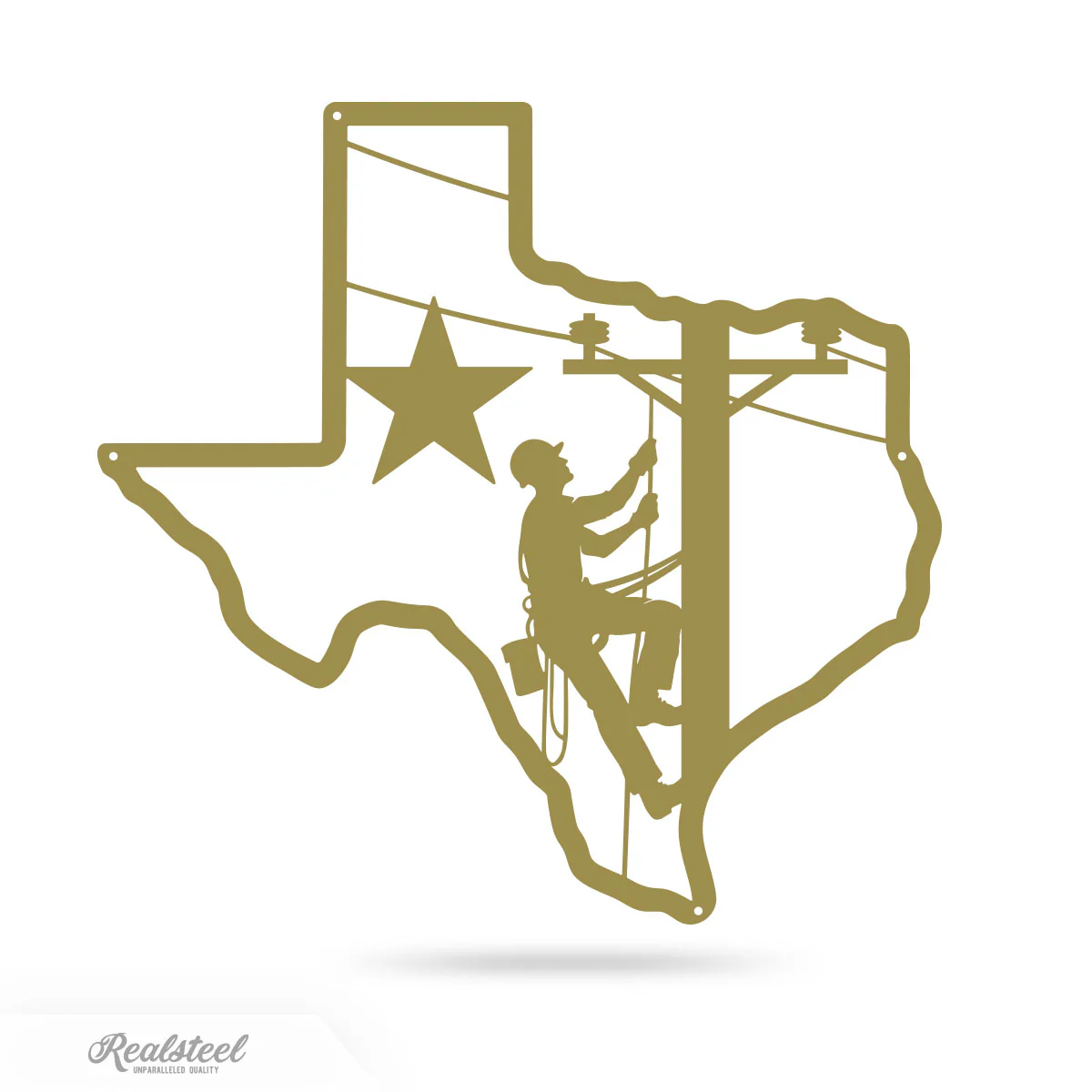Texas Lineman Steel Wall Art - Image 9