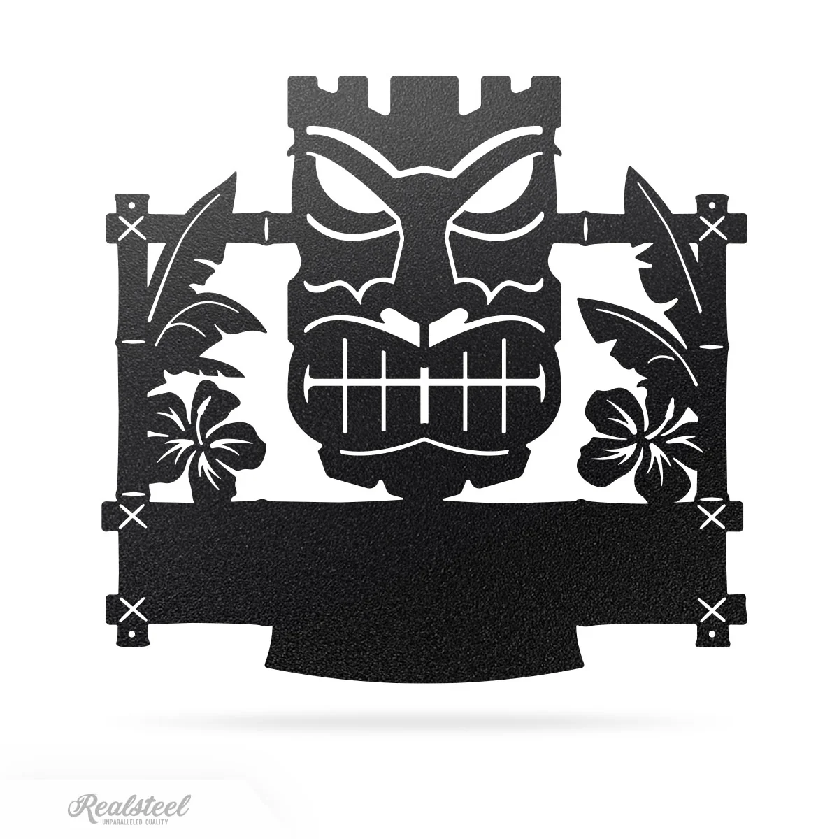 Tiki Mask Monogram β Tropical Polynesian Wall Decor - Image 2