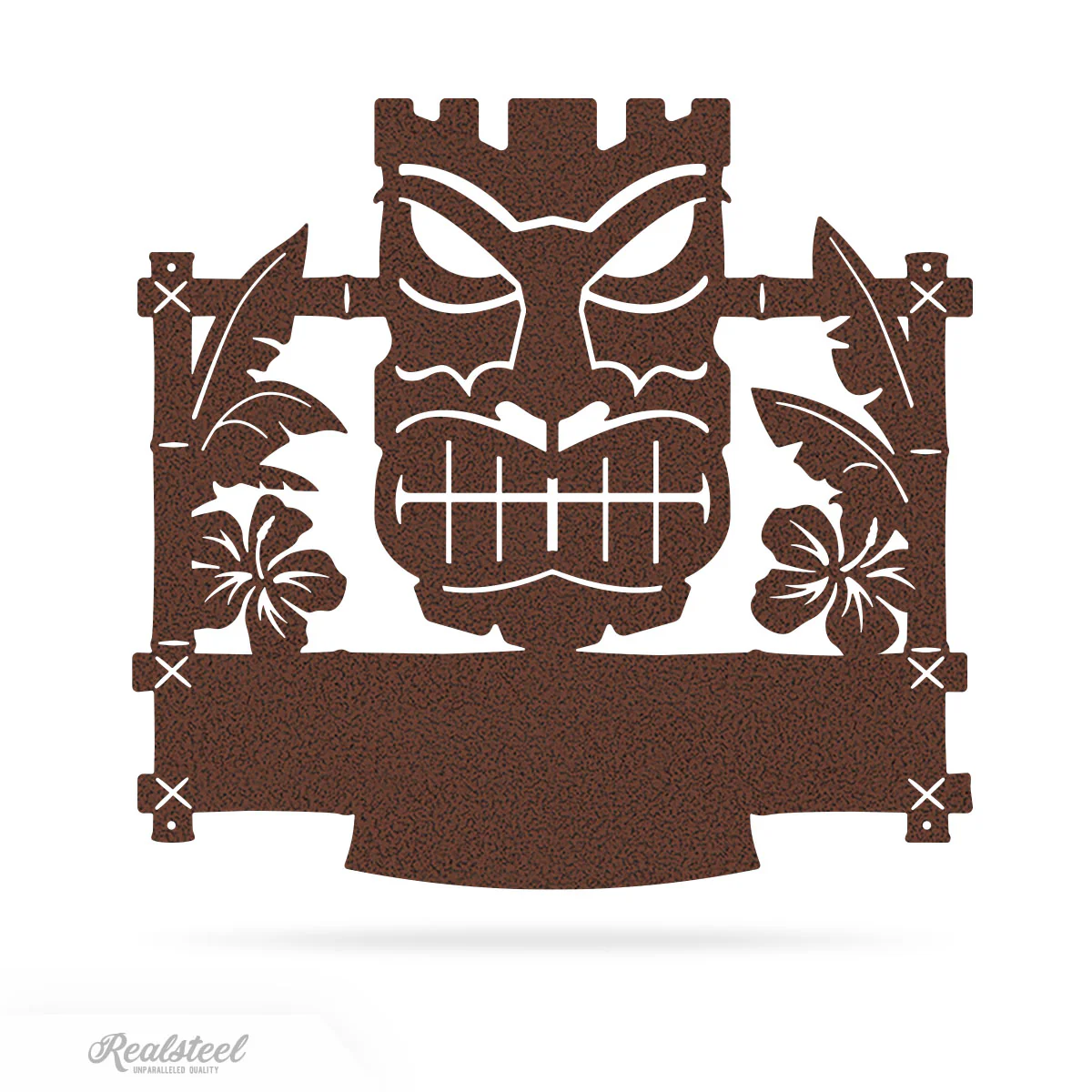 Tiki Mask Monogram β Tropical Polynesian Wall Decor - Image 3