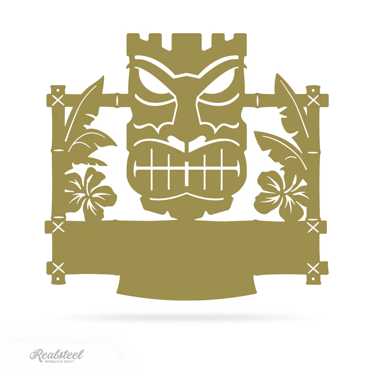 Tiki Mask Monogram β Tropical Polynesian Wall Decor - Image 5
