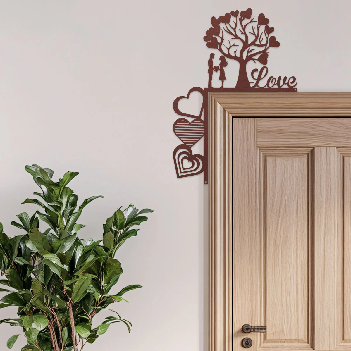 Valentine’s Day Metal Door Corner Piece - Love Tree Design - Image 2