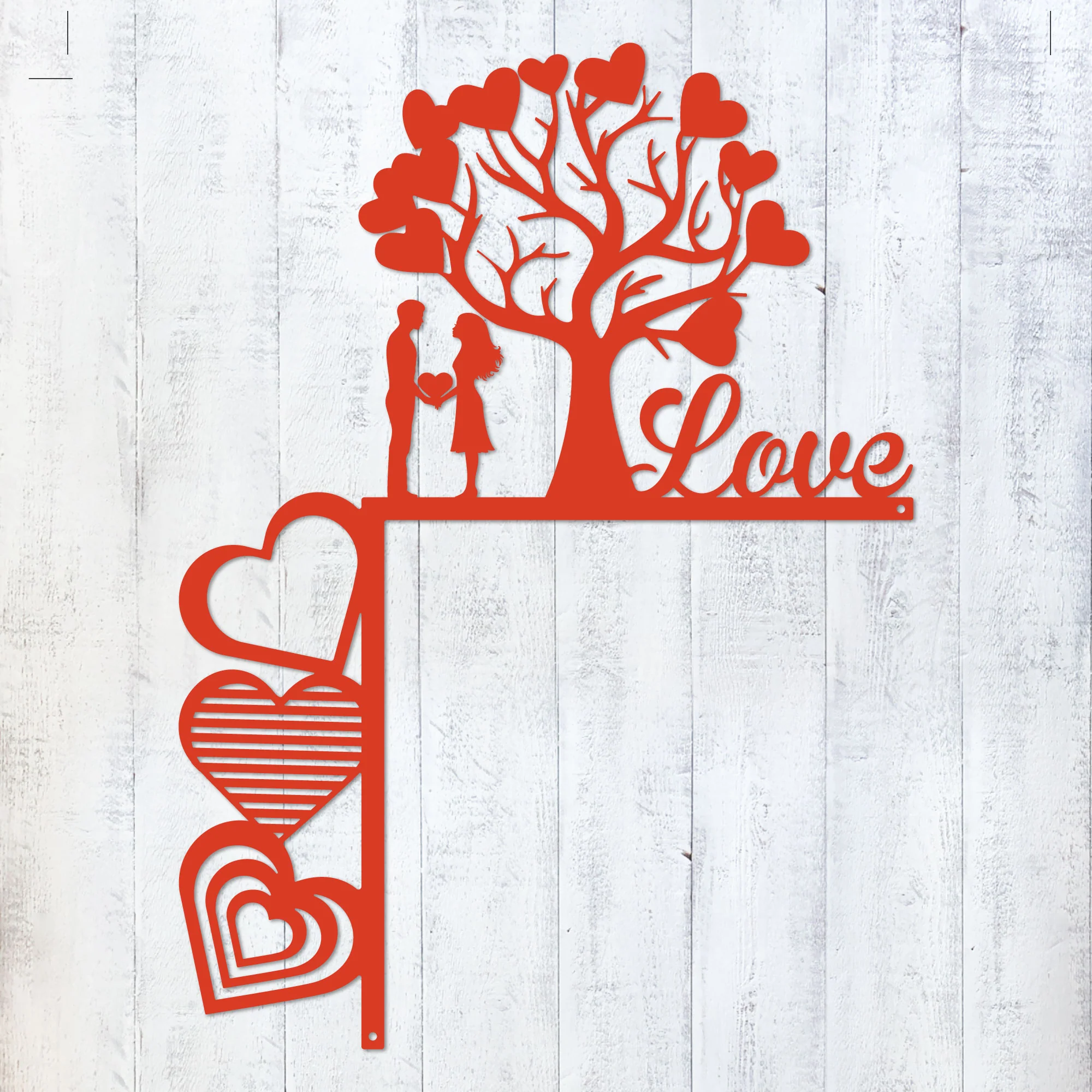 Valentine’s Day Metal Door Corner Piece - Love Tree Design - Image 4