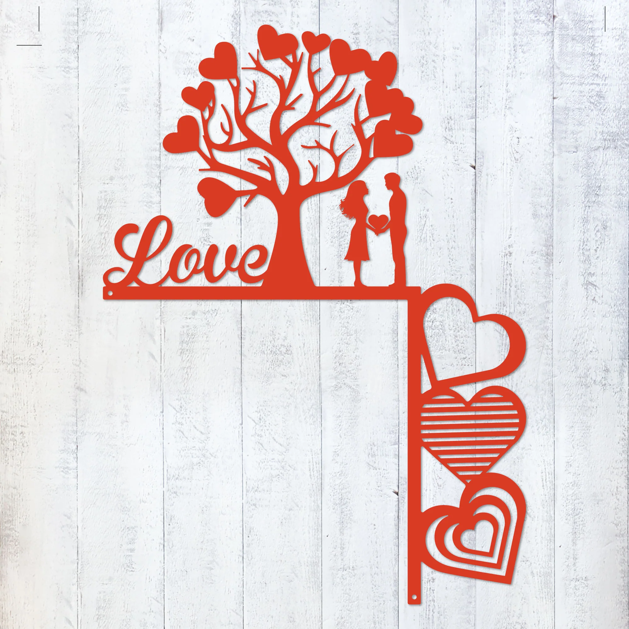 Valentine’s Day Metal Door Corner Piece - Love Tree Design - Image 5